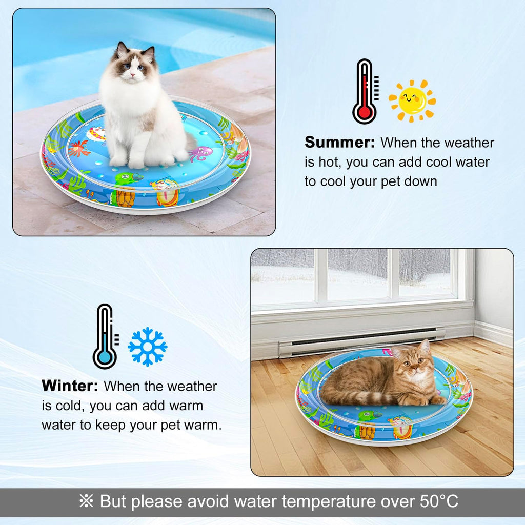 LED Katzen Wassermatte 1 mm Anti-Kratzer Leckage-Sensor Spielpad Kuehlung
