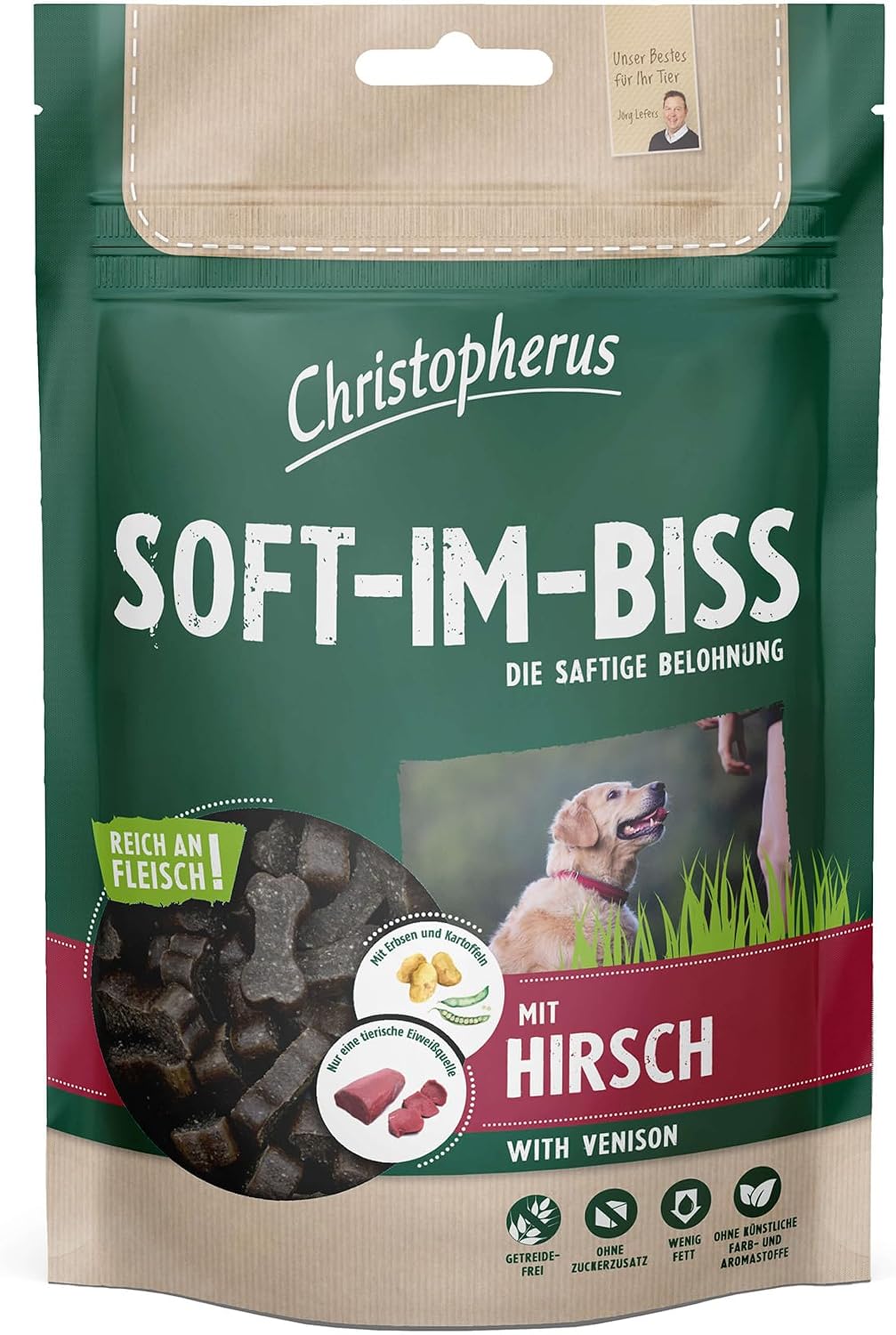 Christopherus Soft-Im-Biss Forelle + Insekt Leckerli fuer Hunde verschieden