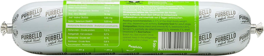 PURBELLO Nassfutter Mix Paket 8x400g Pferd Ziege Lamm Monoprotein getreidefrei
