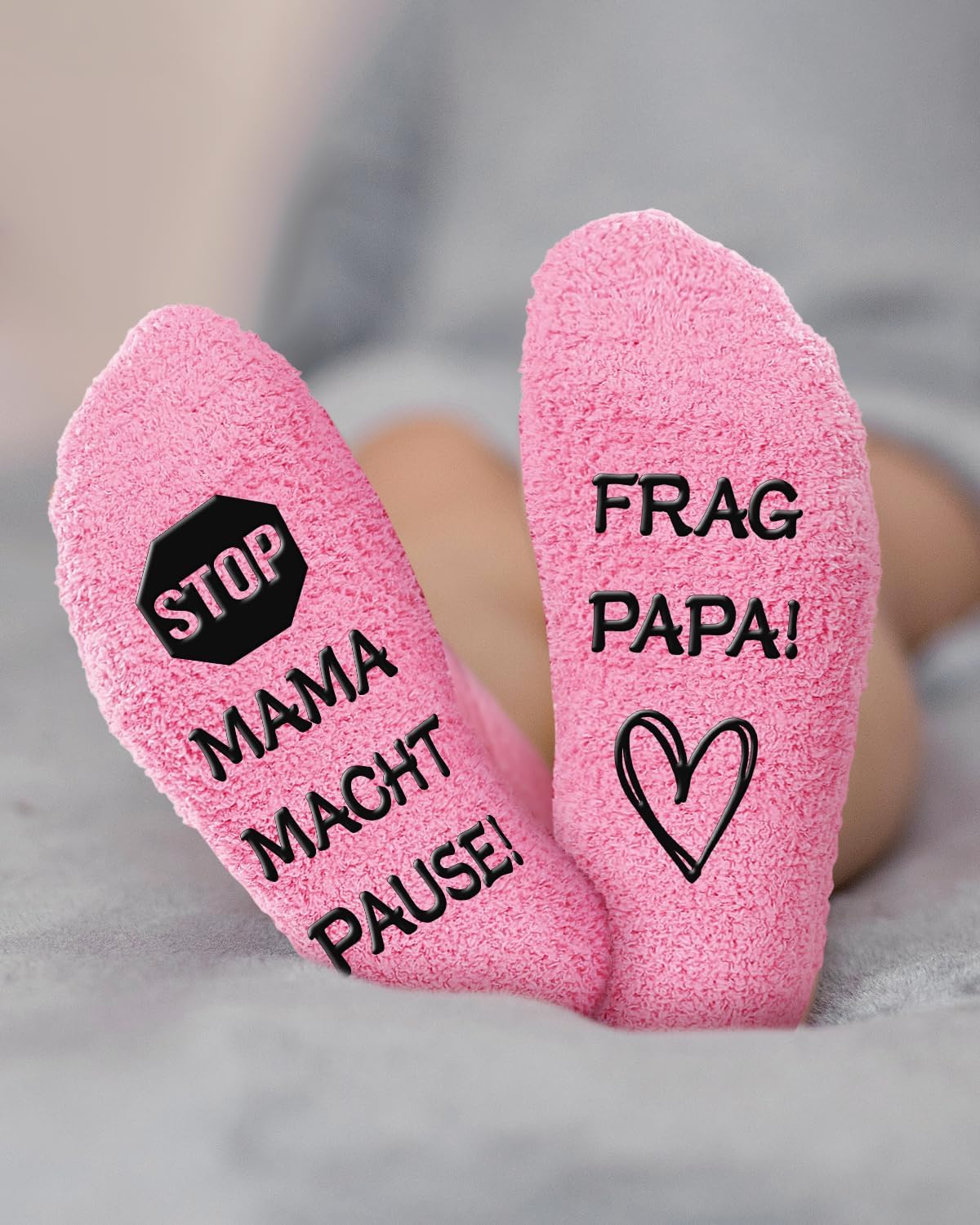 Socken Damen 38-41 rutschfest Baumwolle lustige Motive Geschenk fuer Mama