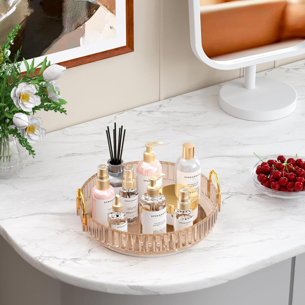 Make-up Organizer 360° drehbar transparent 1 Ebene Kosmetik Aufbewahrung
