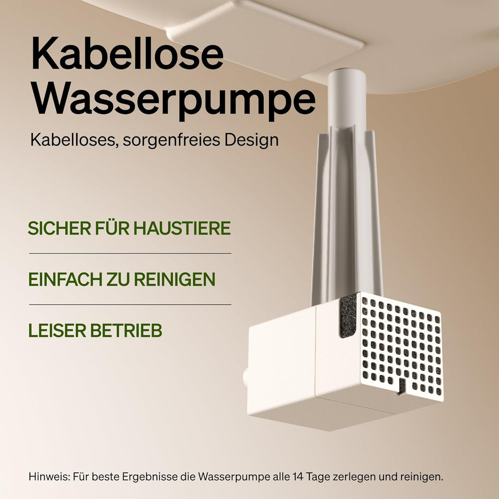 PETLIBRO Kabelloser Katzenbrunnen mit Akku 5000mAh, bewegungsmelder, leise 23dB