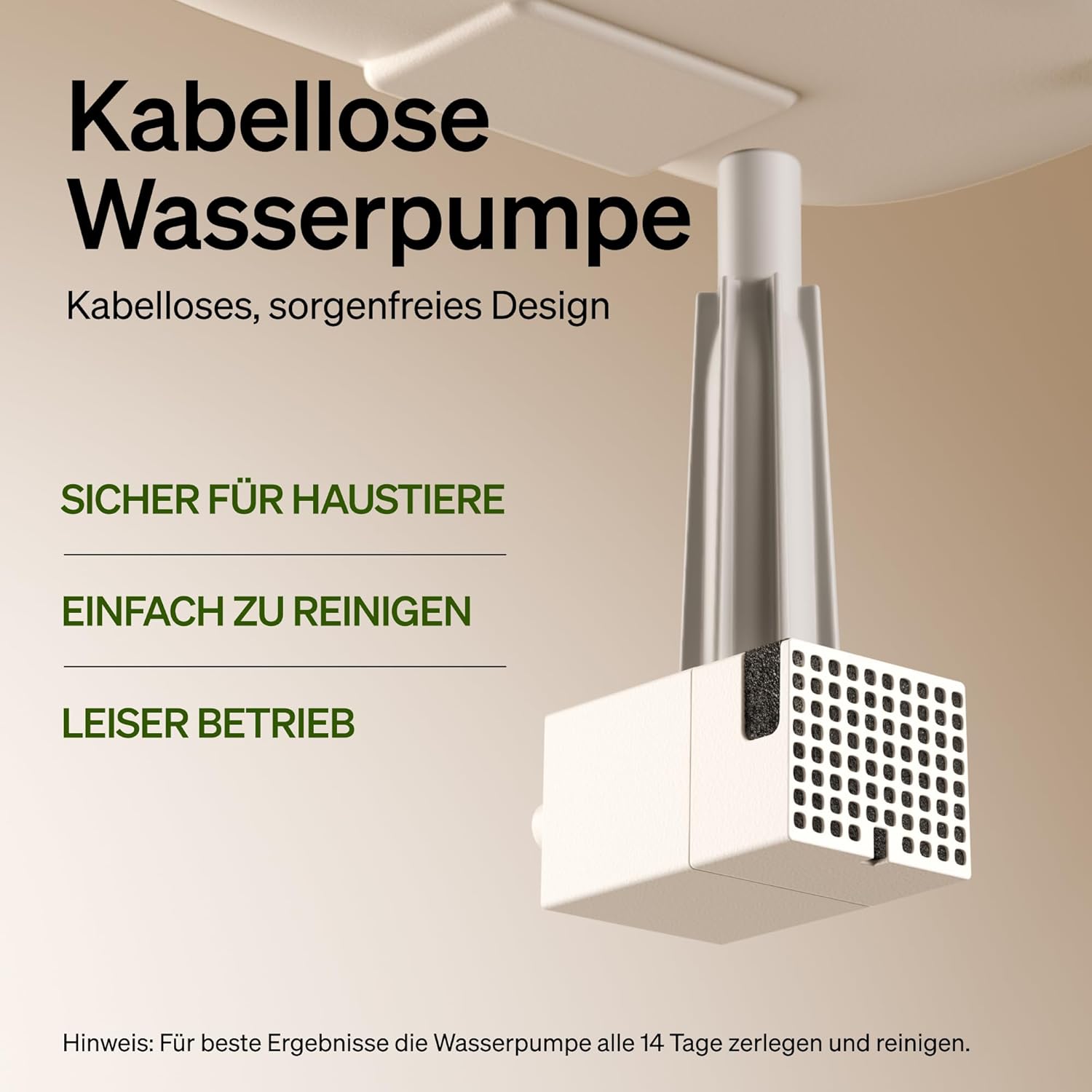 PETLIBRO Kabelloser Katzenbrunnen mit Akku 5000mAh, bewegungsmelder, leise 23dB