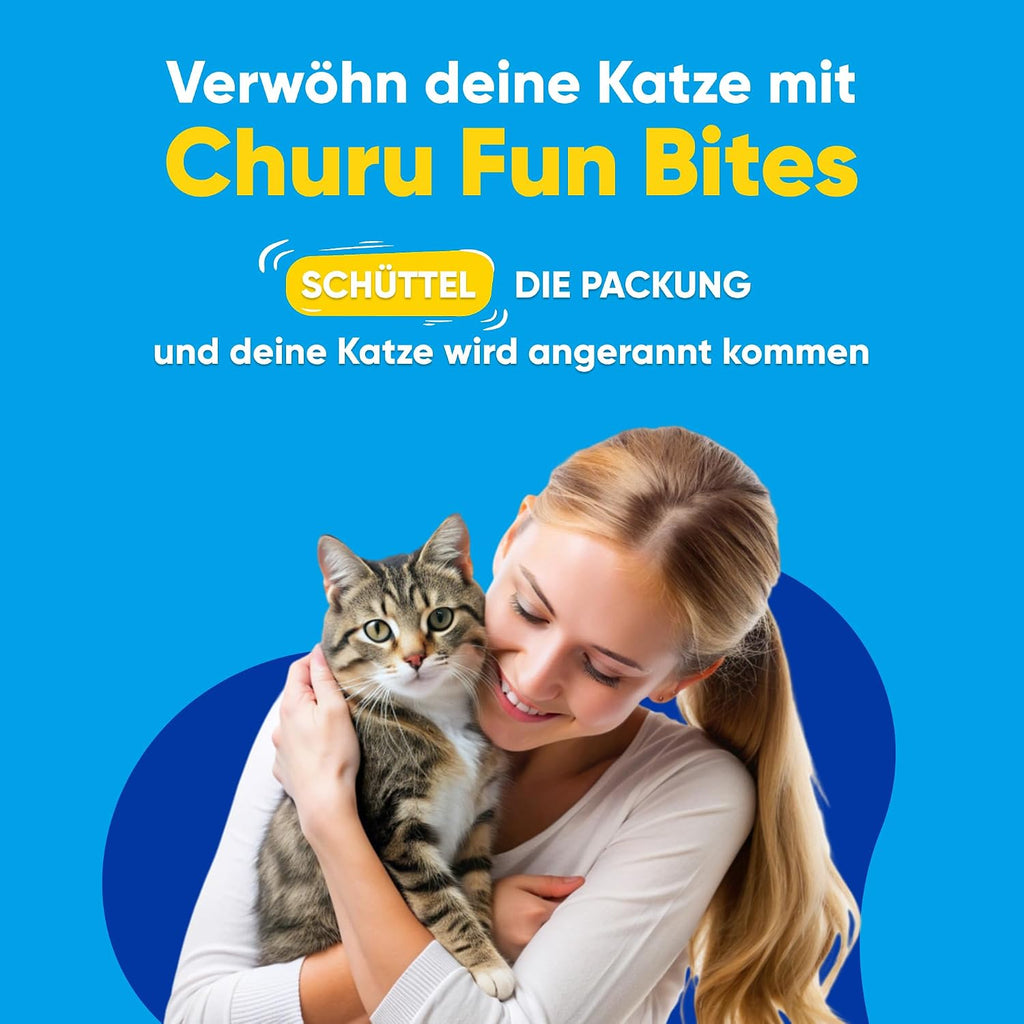 INABA Churu Fun Bites Katzenleckerlis 96 g Huhn & Thunfisch 35% Protein