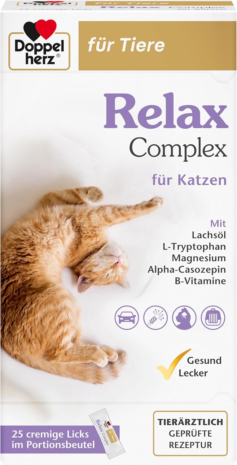 Doppelherz Relax Complex Katzen Licks mit Alpha‑Casozepin L‑Tryptophan