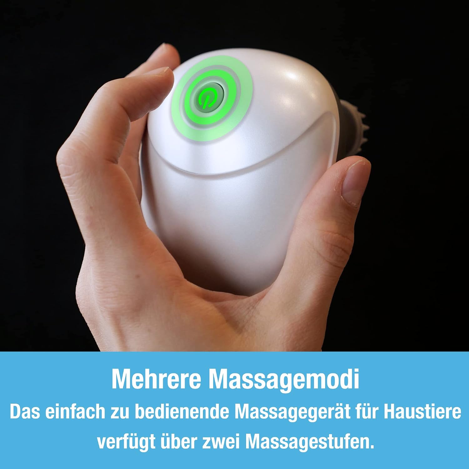 Elektrische Massagebürste für Hund und Katze mit 4 rotierenden Köpfen