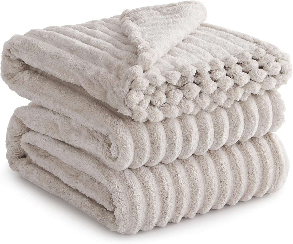 RUIKASI Kuscheldecke Flauschig Fleecedecke 150×200 cm Grau 150cm-270cm