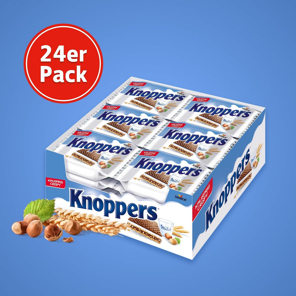 Knoppers Waffelschnitten 24× Milchcreme Haselnuss