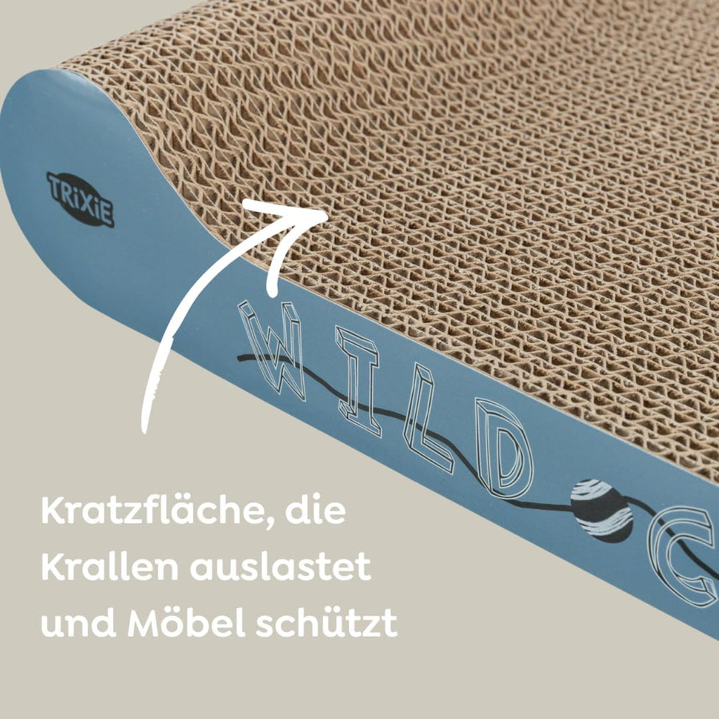 TRIXIE Kratzpappe Wild Cat 41x24x7 cm mit Katzenminze Kratzbrett