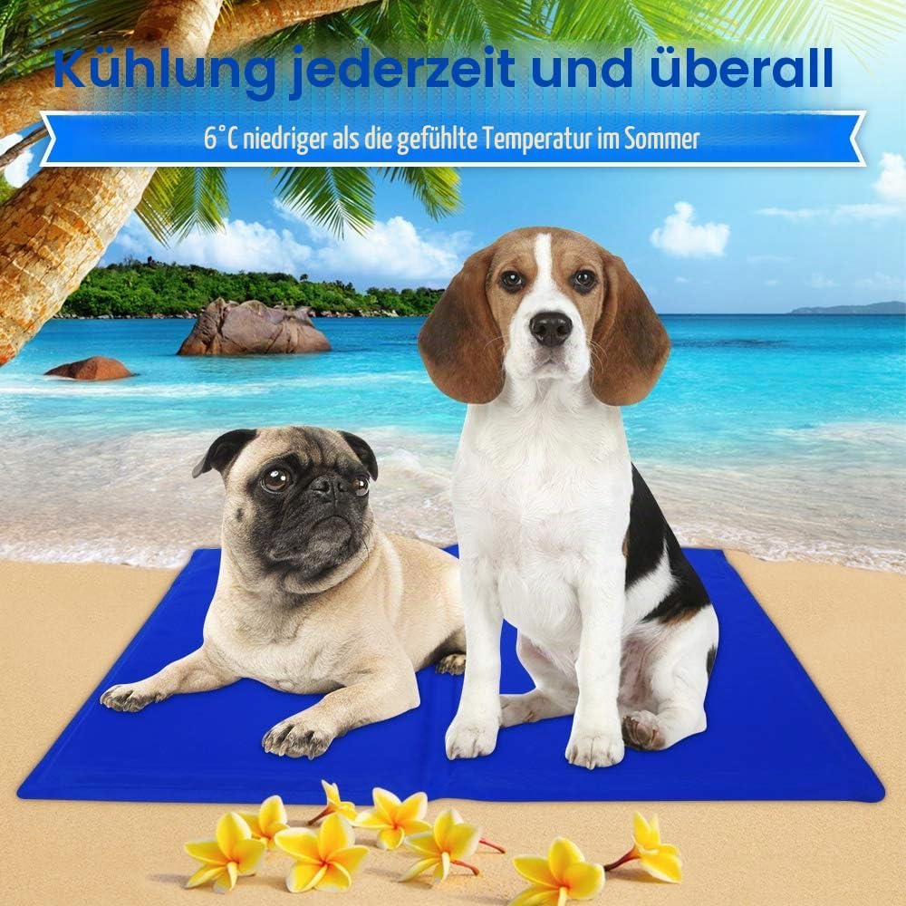 Selbstkuehlende Kuehlmatte fuer Hunde Katzen Groesse M 1cm rutschfest