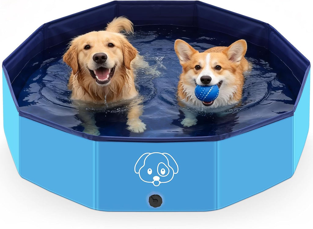 Hundepool faltbar PVC 120 x 30 cm Anti-Rutsch Planschbecken 20cm-30cm