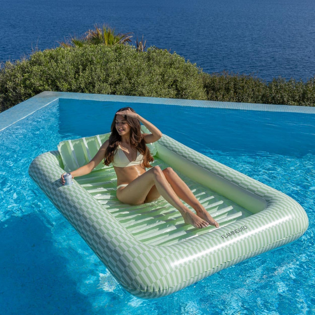 Flamingueo Luftmatratze 205x140x38 cm Schwimmmatratze Wasserhaengematte