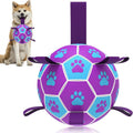 HETOO Hundeball 6" mit Griff fuer mittlere und grosse Hunde M-L lila/blau