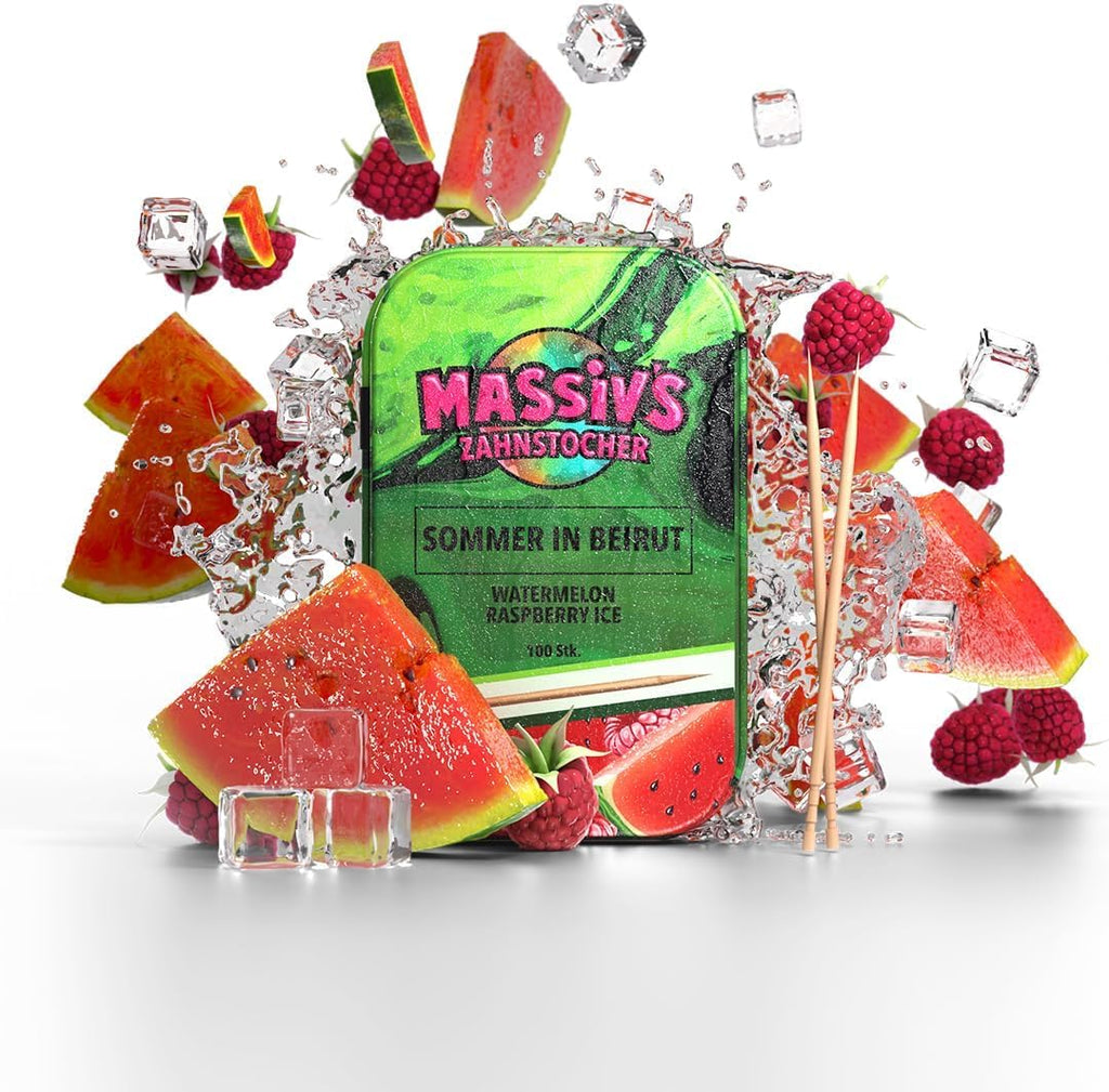 SOMMER in BEIRUT Zahnstocher Watermelon Raspberry Ice Geschmack