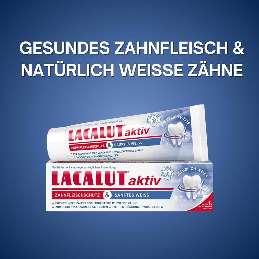 Lacalut Aktiv Zahnpasta Zahnfleischschutz sanfte Aufhellung