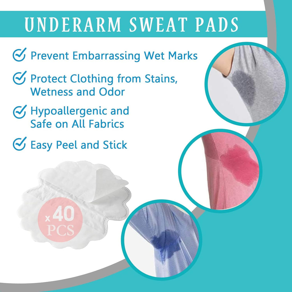 Achselpads 40 Stueck - Schweisspads fuer Damen und Herren, Anti-Schweiss