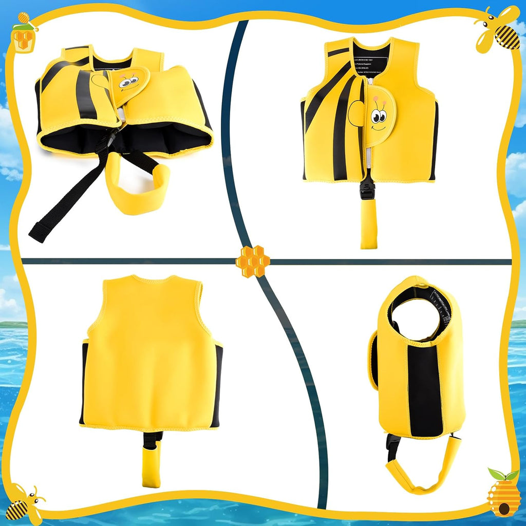 Fuqiduo Kinder Schwimmweste Neopren EPE mit verstellbarem Schrittgurt