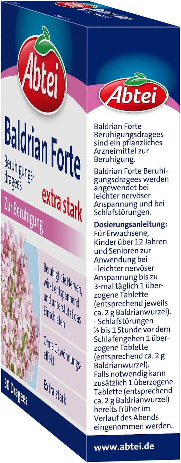 Abtei Baldrian Forte 30 Dragees pflanzlich hochdosiert