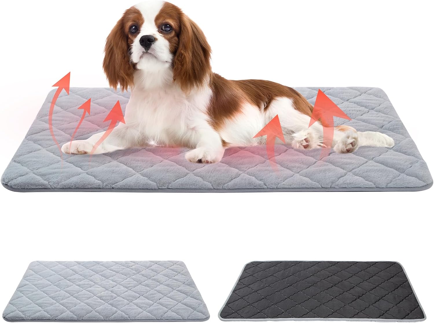 Kuehldecke fuer Hunde 60×47 cm wasserdicht doppelseitig kuehlend plueschig 47cm-127c