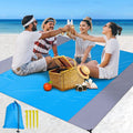 Sandfreie Stranddecke 230x200 cm wasserdicht ultraleicht mit 4 Oesen