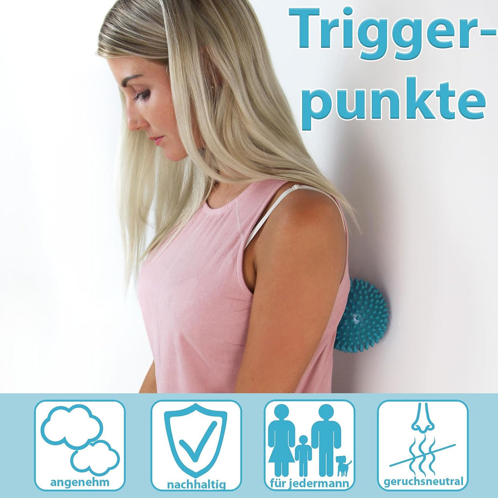 ALPIDEX Massagebaelle Igelbaelle 5er Set verschiedene Haertegrade Ruecken Beine Fuesse