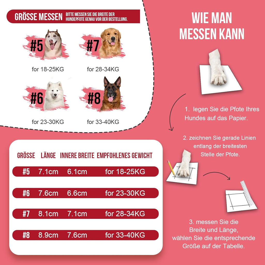 Arblina Hundeschuhe wasserdicht mit Klettverschluss Gr.5 Pfotenschutz