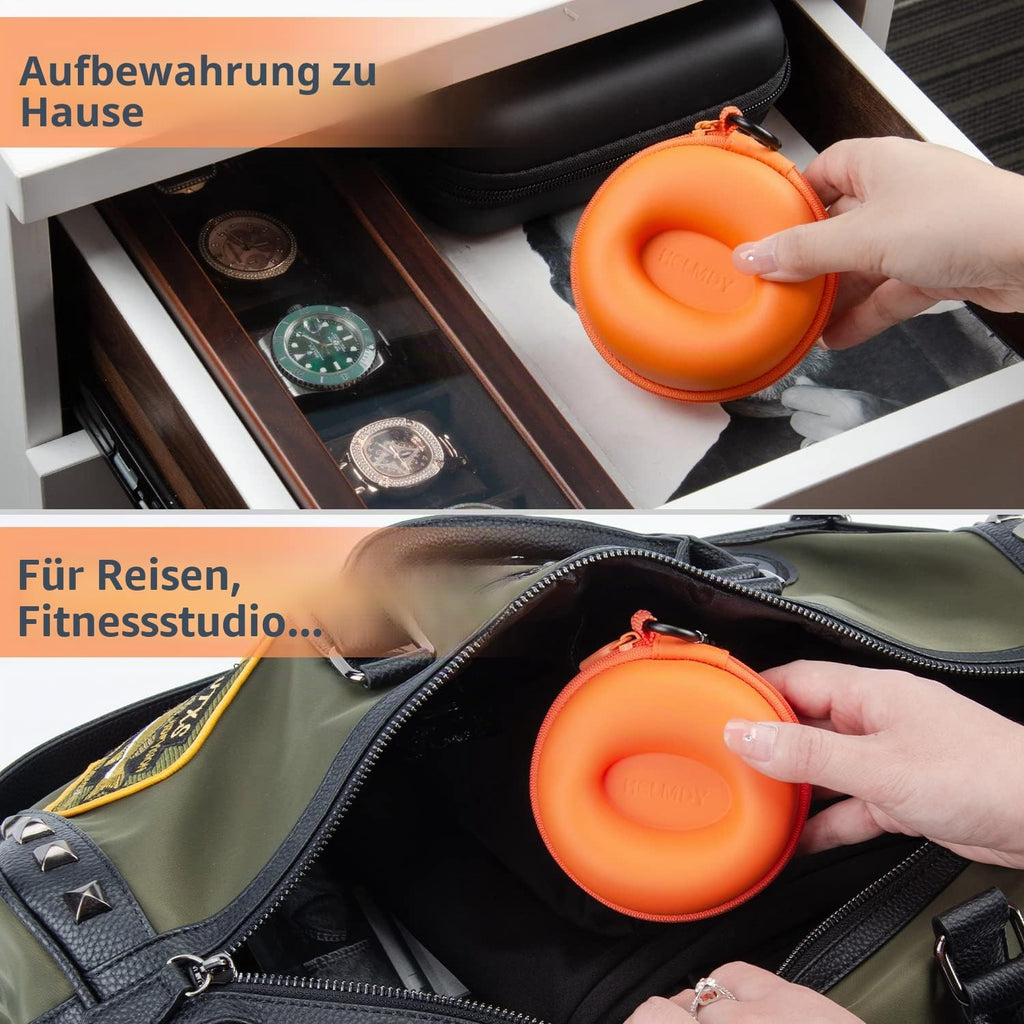 Reise Uhrenetui Orange 1 Fach bis 50 mm Schutzetui Uhr