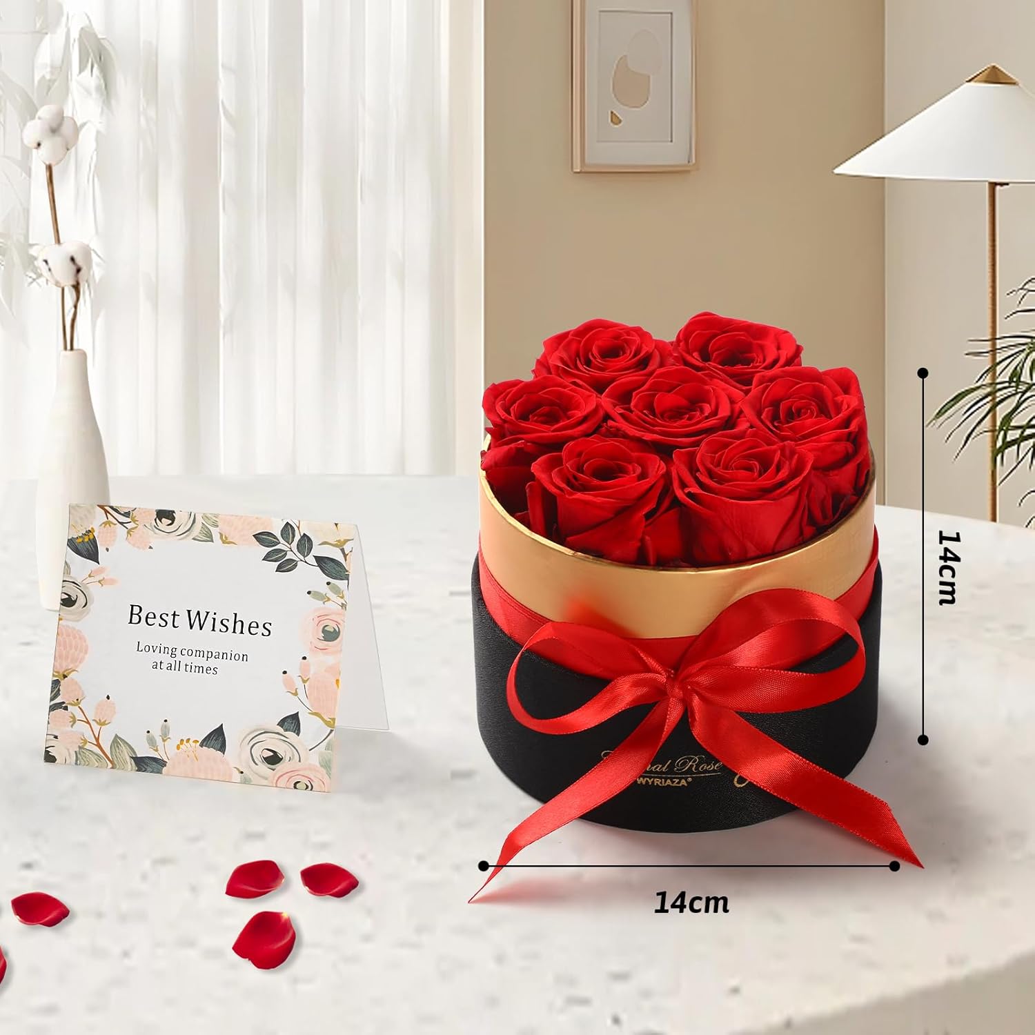 Ewige Rose Geschenk fuer Frauen Mama Freundin konservierte Rose im Geschenkset
