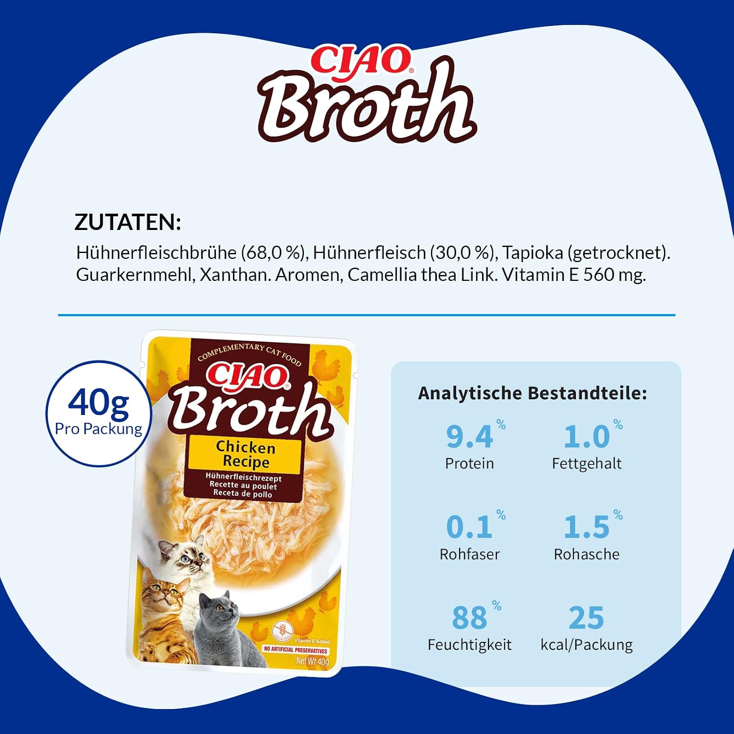 INABA Ciao Katzensuppe Huehner verschiedene Sorten 12er Pack