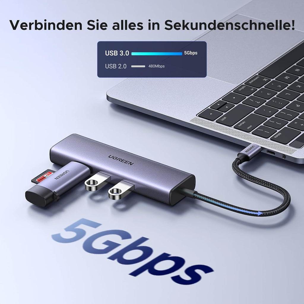 UGREEN Revodok 1061 USB-C Hub HDMI 4K Ethernet Power Delivery 100W
