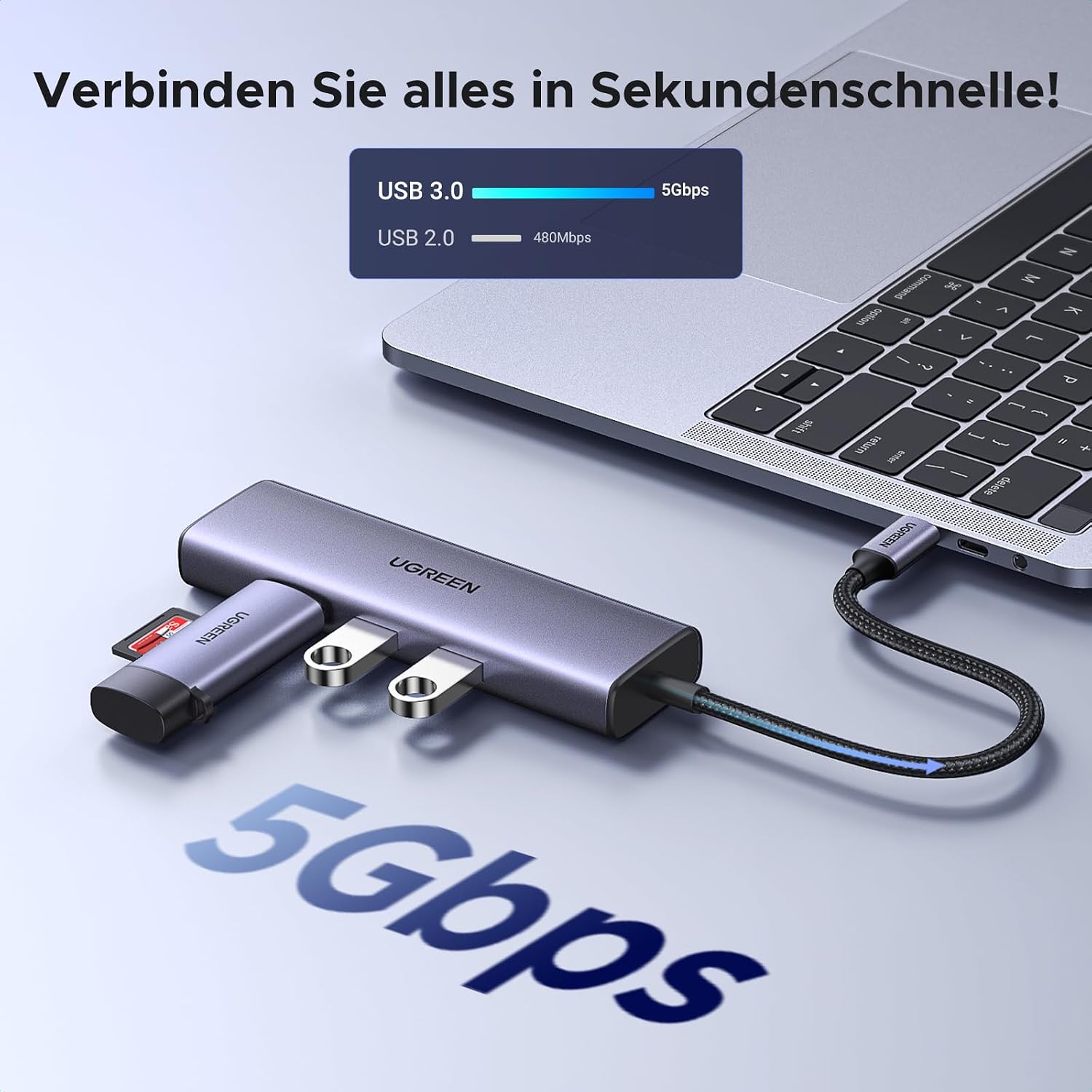 UGREEN Revodok 1061 USB-C Hub HDMI 4K Ethernet Power Delivery 100W