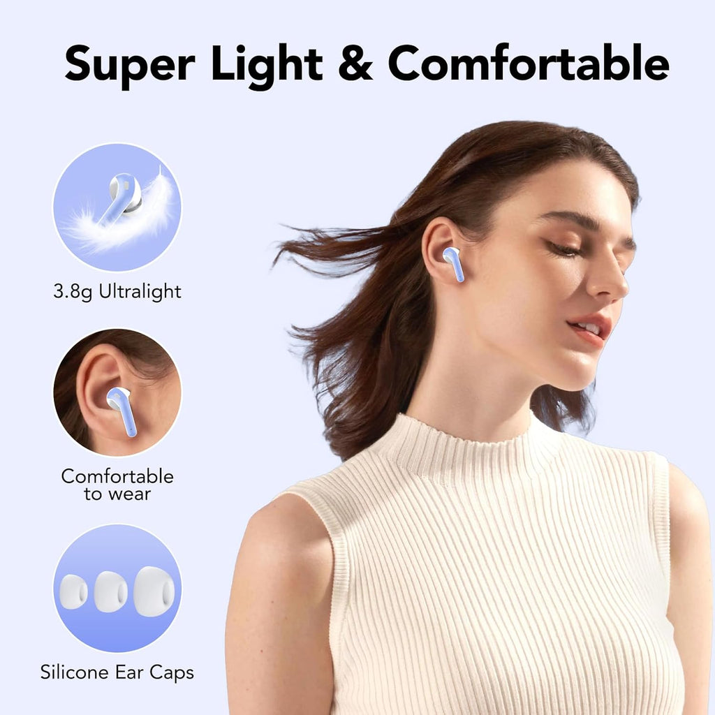 IKT Bluetooth In-Ear Kopfhoerer 5.3 kabellos ENC 50 h Akku IPX7 USB-C