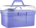 Putzbox Pferdepflege 8-teilig lila mit Bürsten Set