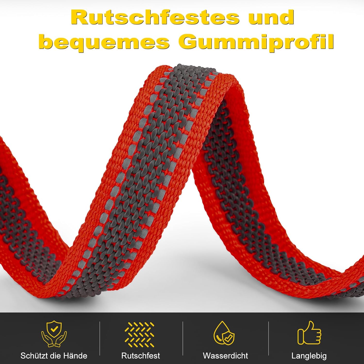 XXBEN Reflektierende Hundeleine gummiert Nylon mit Griff 15mm-20mm 1–3 m