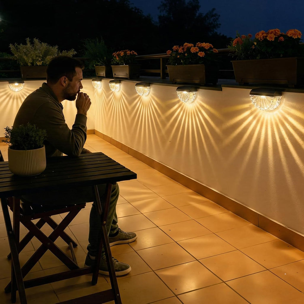 GEARLITE Solarlampen 8er Set LED Warmweiss IP65 Wasserdicht Garten Licht