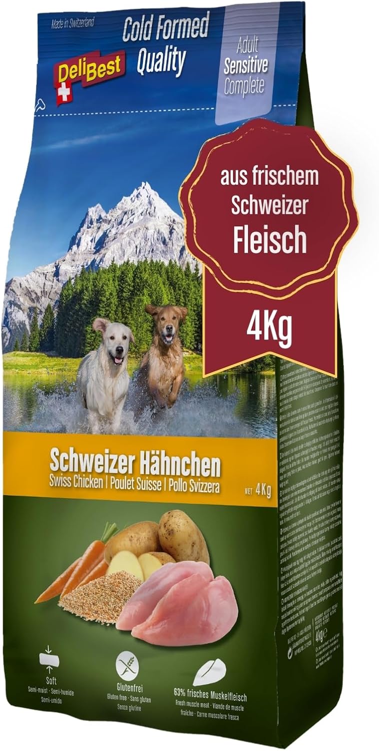 DeliBest Adult Sensitive Hundefutter Schweizer Rind getreidefrei verschiedene Sorten