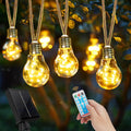 Goffii Solar Lichterkette Aussen 20 LED 12,5 m warmweiss 8 Modi Timer