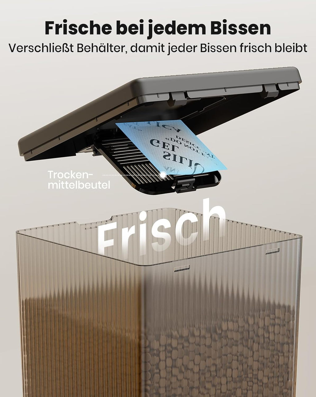 oneisall Futterautomat Katze mit 2 Naepfen WiFi App Steuerung Voice Recorder