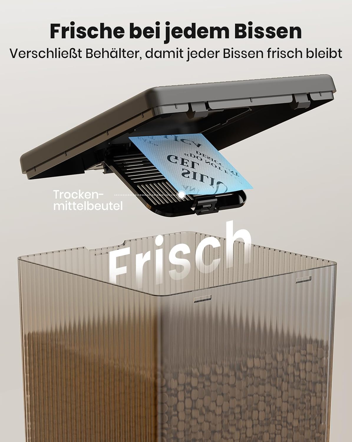 oneisall Futterautomat Katze mit 2 Naepfen WiFi App Steuerung Voice Recorder