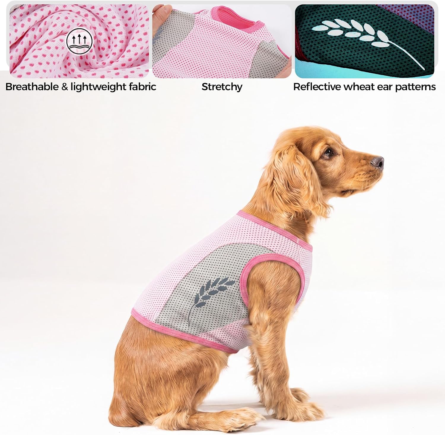 Hundekuehlweste Blau Sommer Kuehljacke Sonnenschutz Outdoor S-XXL