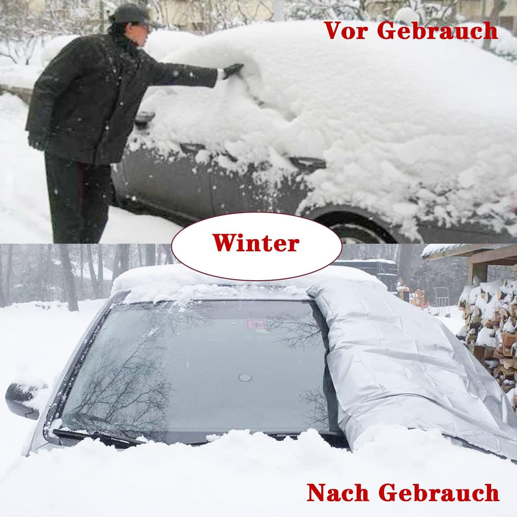 KEELYY Frontscheibenabdeckung Auto 150x100 cm Winter Frost- und Sonnenschutz