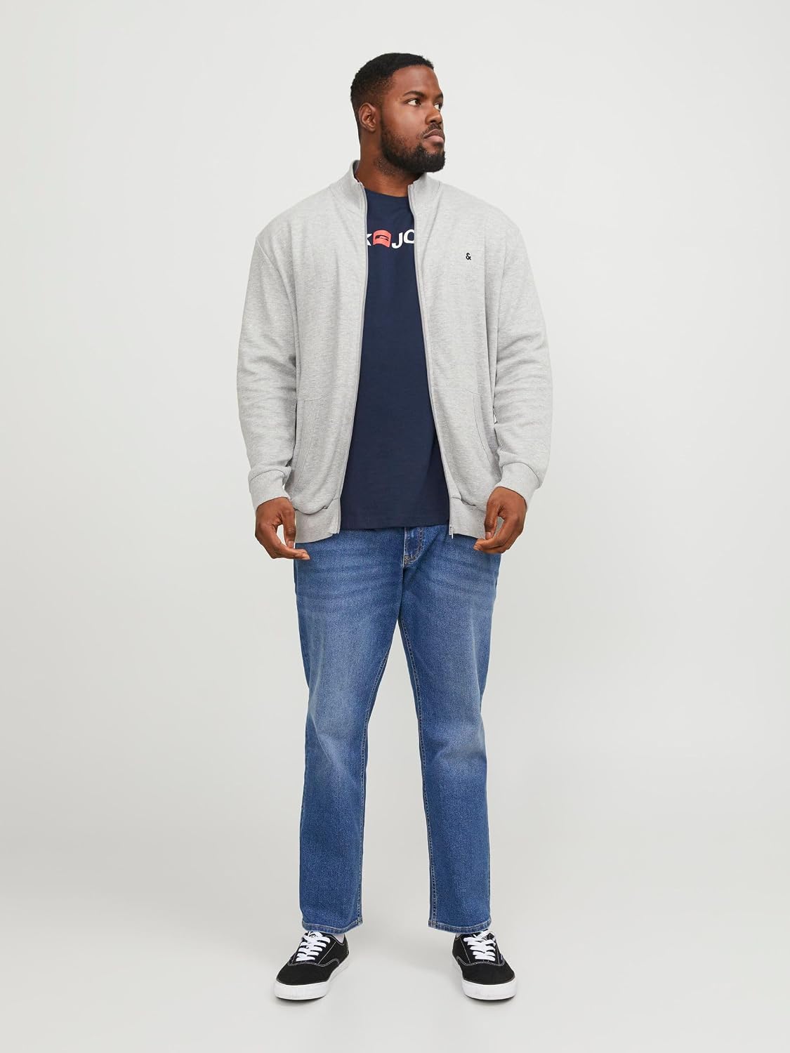 Jack & Jones Herren T-Shirt Logo Regular Fit grosse Groessen