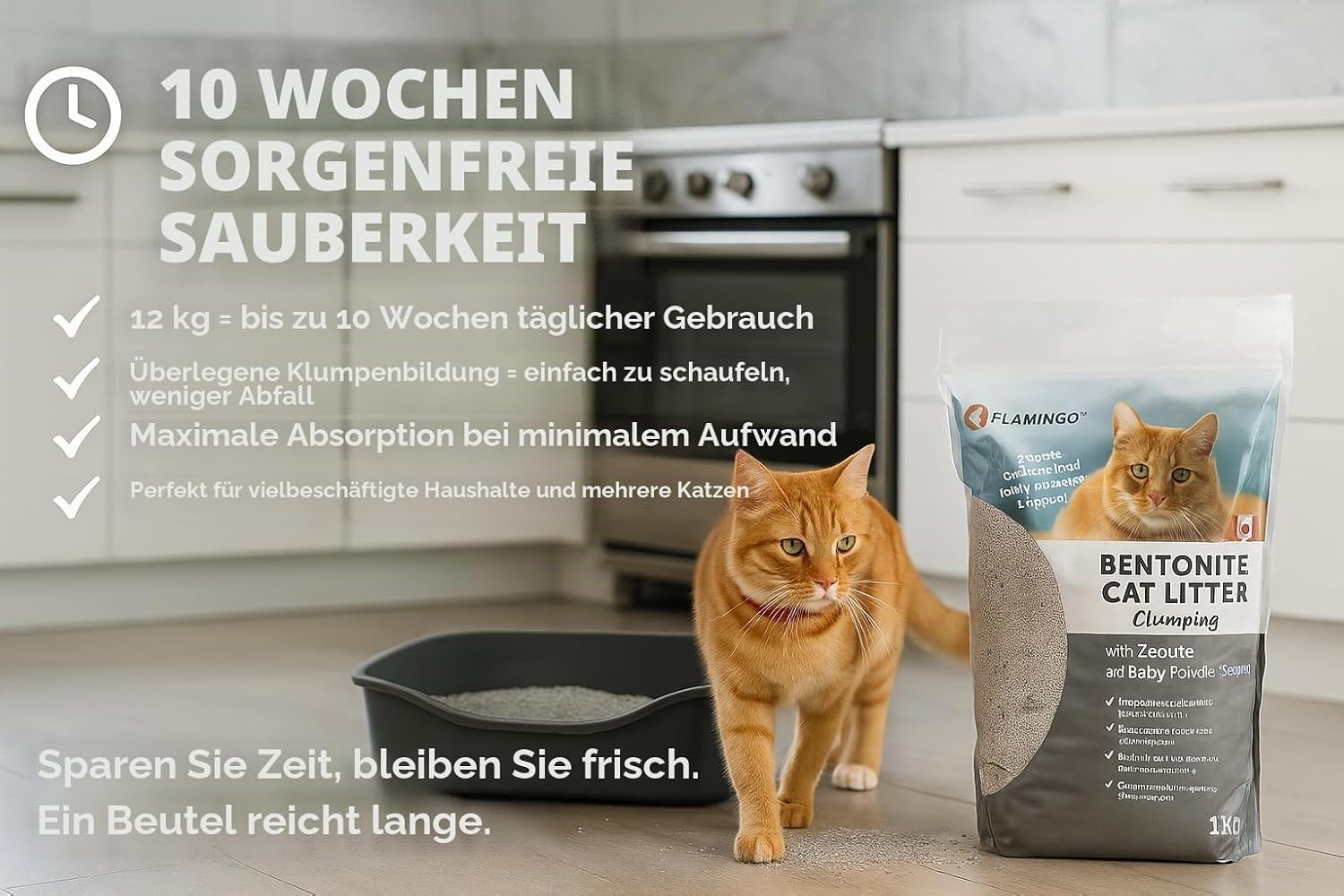 Katzenstreu Klumpstreu superfein mit Babypuderduft verschiedene Sorten