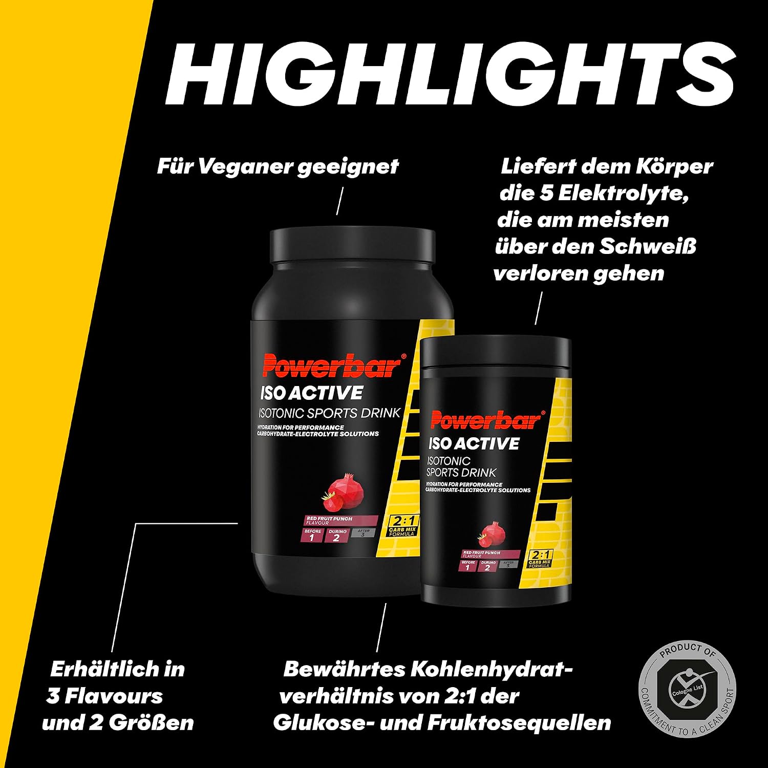 Isoactive Red Fruit Isotonisches Sportgetraenk mit 5 Elektrolyten verschie