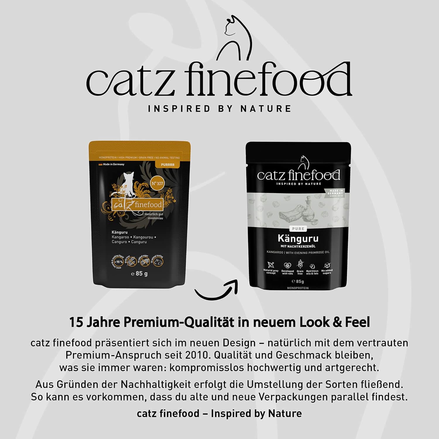 catz finefood Purrrr Kaenguru Monoprotein Nassfutter fuer Katze 16x85g
