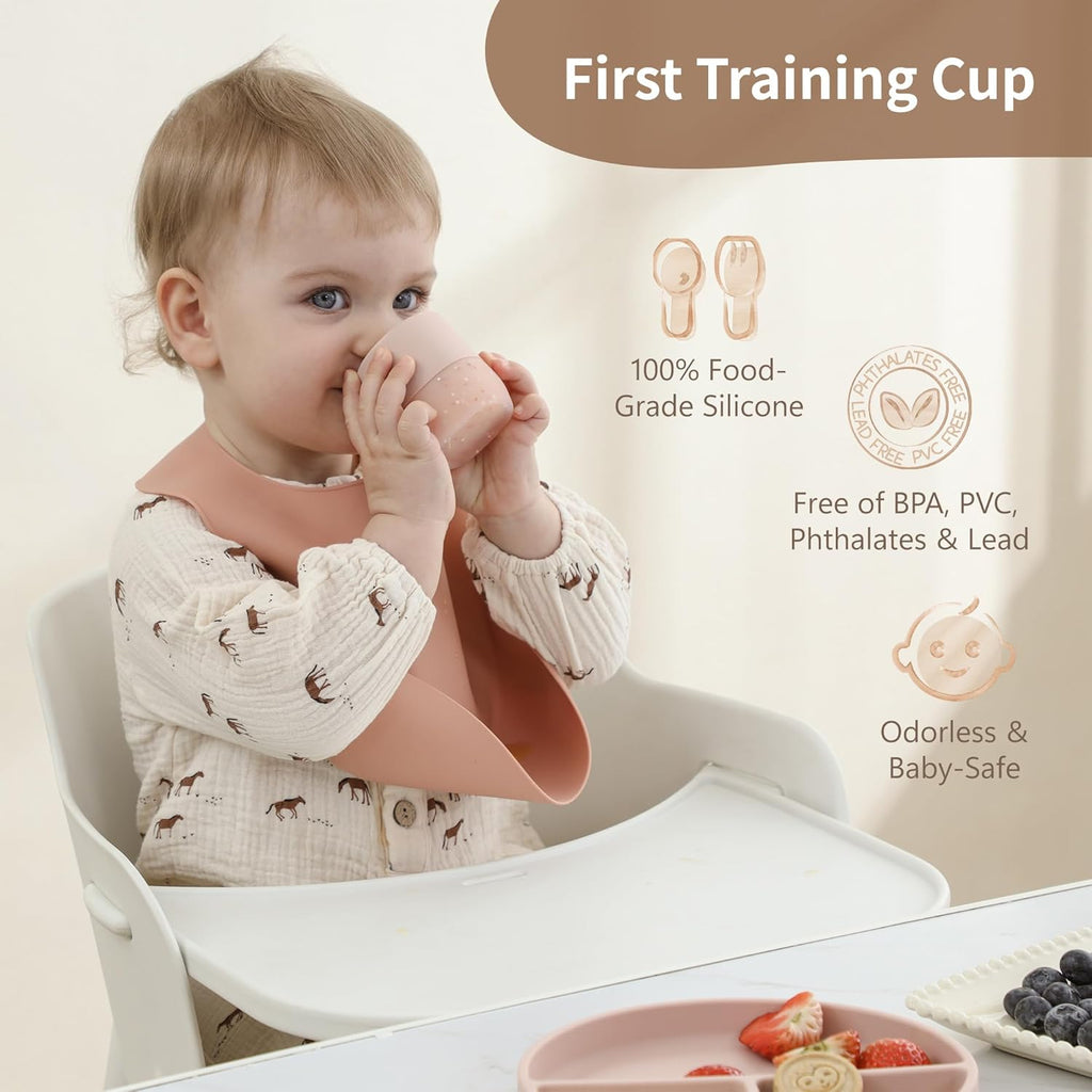 Moonkie Baby Trinklernbecher Silikon Schnabeltasse BPA-frei ab 4 Monate