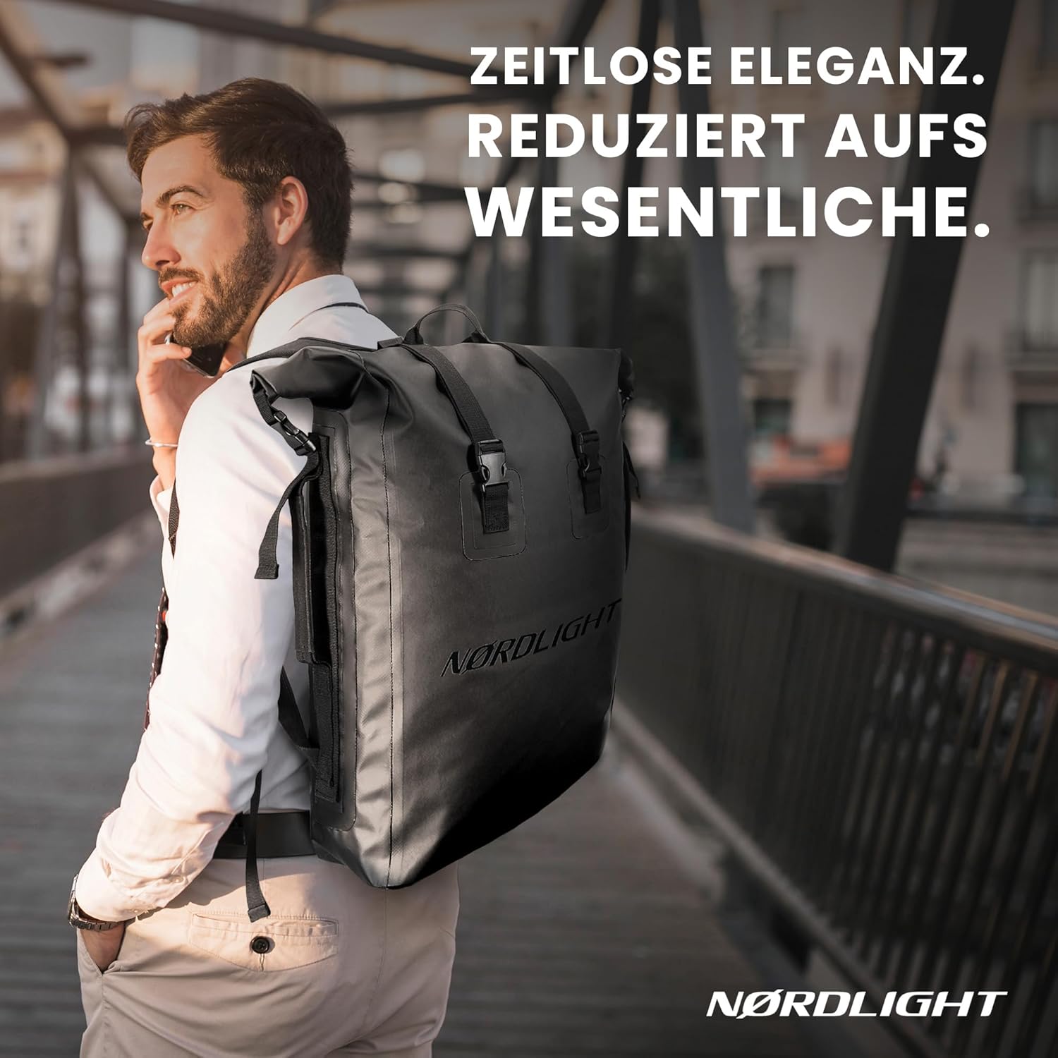 Nordlight Dry Bag wasserdichter Rolltop Rucksack gepolsterte Traeger