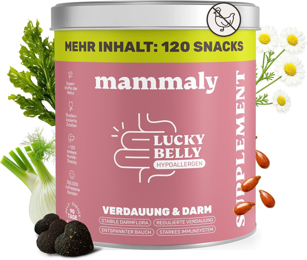 mammaly Lucky Belly Probiotika Hundeleckerlis fuer Magen und Darm