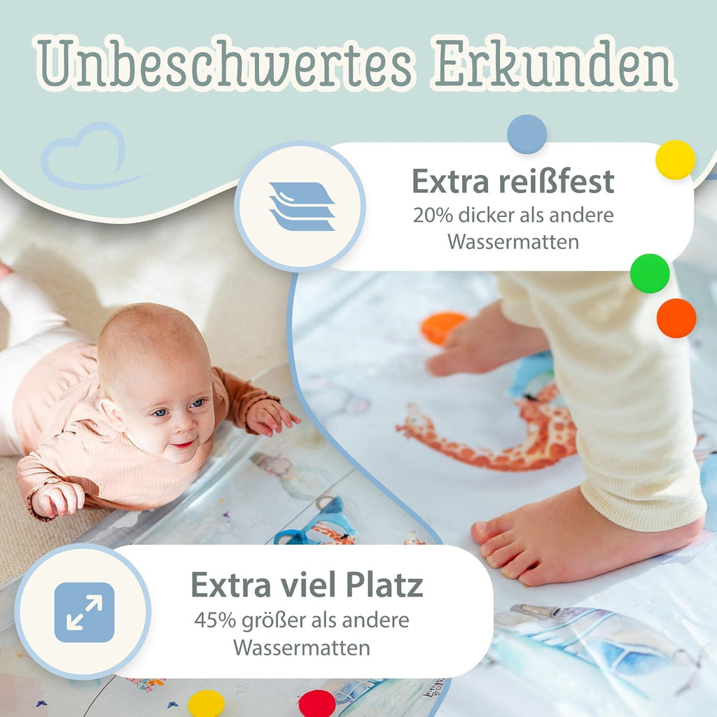 Freudeskind TummyTime XXL Wassermatte Baby Wasserspielmatte BPA-frei phthalatfre
