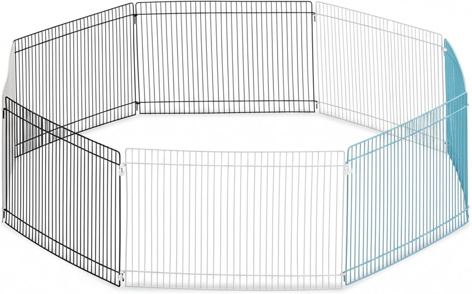 Relaxdays Kleintier Freilaufgehege 8 Elemente 24 cm Laufstall für Haustiere